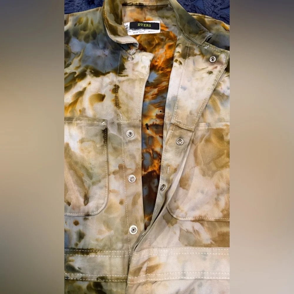 DyersDyes X Red Kap Custom Tie Dye Utility Suit Coveralls Men's Chest Size 36 - Picture 13 of 16